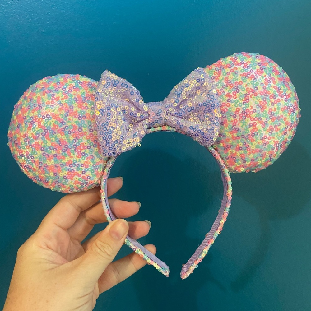 Disney Pastel Sequin Mouse Ears Headband
